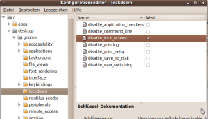 desktop/gnome/lockdown